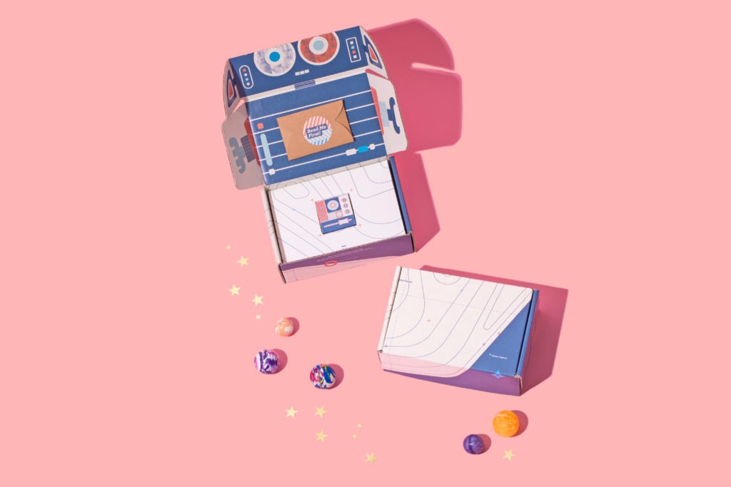 Double sided printing in box