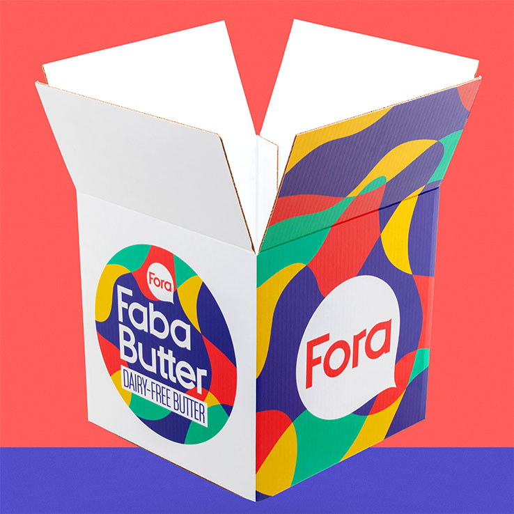 Fora's Faba Butter custom packaging by Packlane