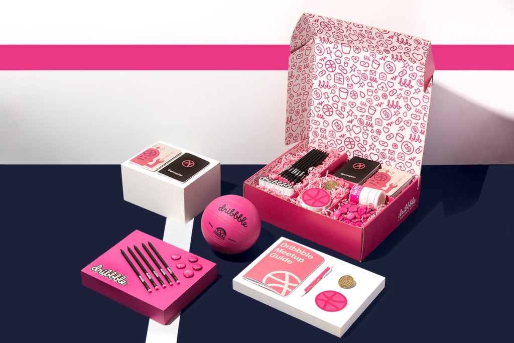 Dribbble custom box with packaging inserts