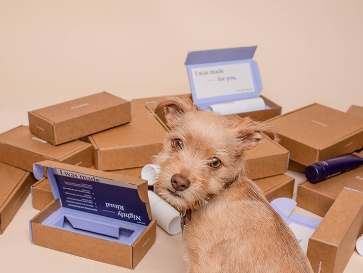 Packaging inserts by Curology